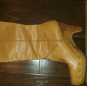 Cole Haan Leather Tan Knee High Leather Boots
